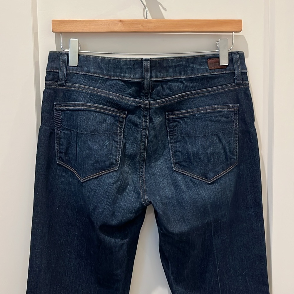 Paige Skyline Mid Rise Bootcut Jeans, Dark Blue, Size 30 - Picture 4 of 6